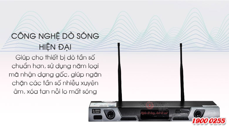 Micro kh&ocirc;ng d&acirc;y BBS S-135GS c&ocirc;ng nghệ d&ograve; s&oacute;ng hiện đại 