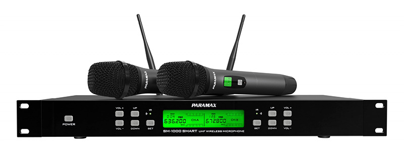 Micro Paramax SM1000 Smart gồm 1 đầu thu v&agrave; 2 tay micro