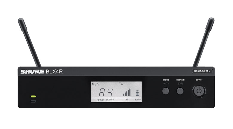 Đầu thu của bộ micro Shure BLX24RA/PG58 nhỏ gọn, dễ dàng sử dụng