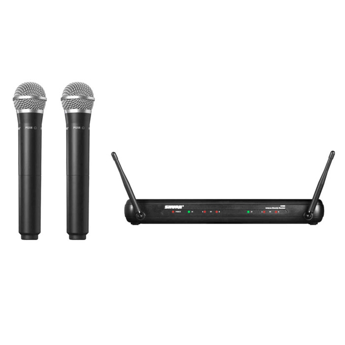 Micro kh&ocirc;ng d&acirc;y Shure SVX288E/PG58 hiện đại, cho chất &acirc;m cực tốt, t&iacute;n hiệu sạch-khỏe