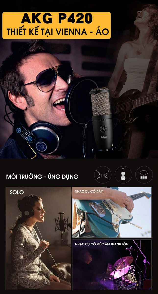 Micro thu &acirc;m condenser AKG P420