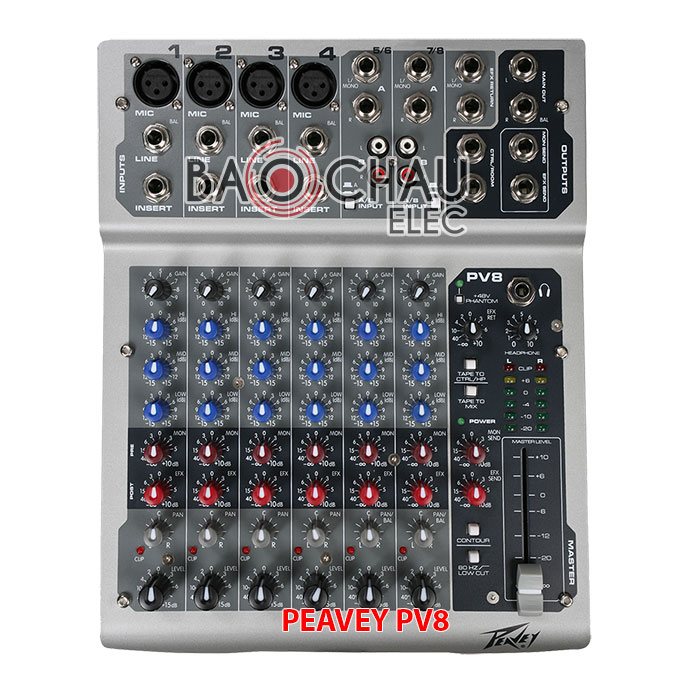 Bàn mixer peavey pv8 xử lý hiệu quả, chất âm hay, giá rẻ nhất
