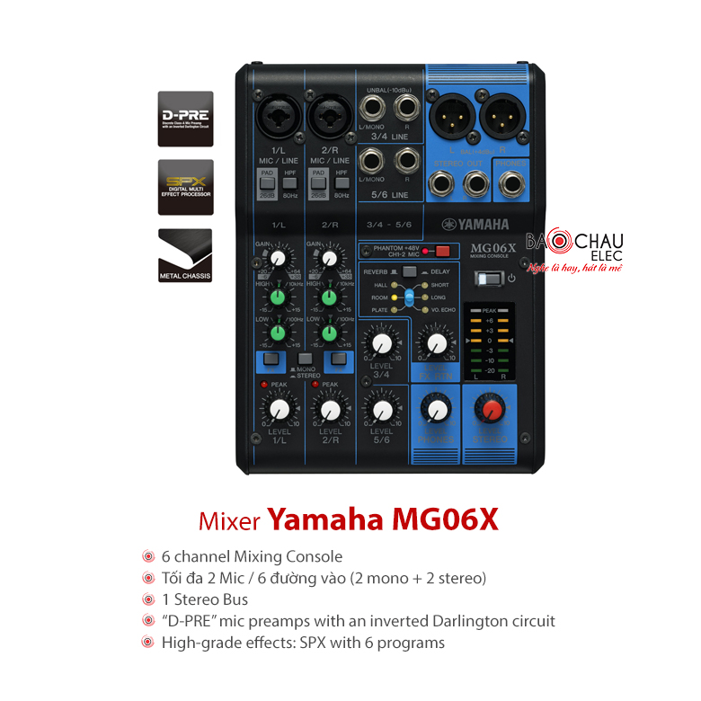 Bàn mixer Yamaha hạn chế hú rít