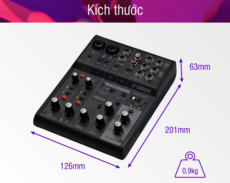 Bàn Mixer Yamaha AG06MK2
