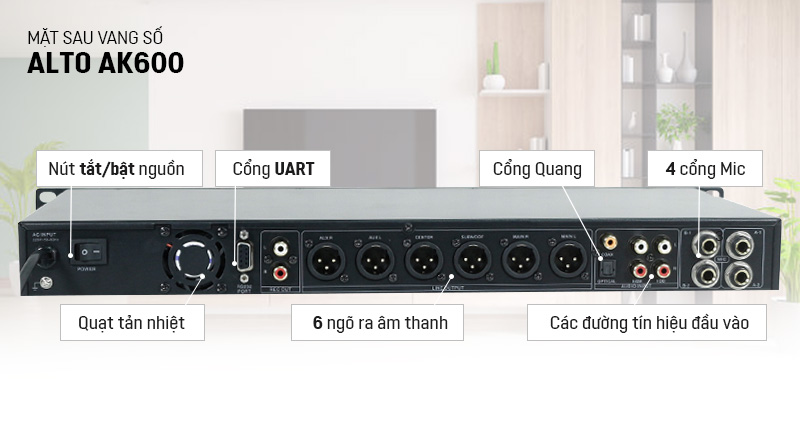 Mặt sau vang số AK Alto600