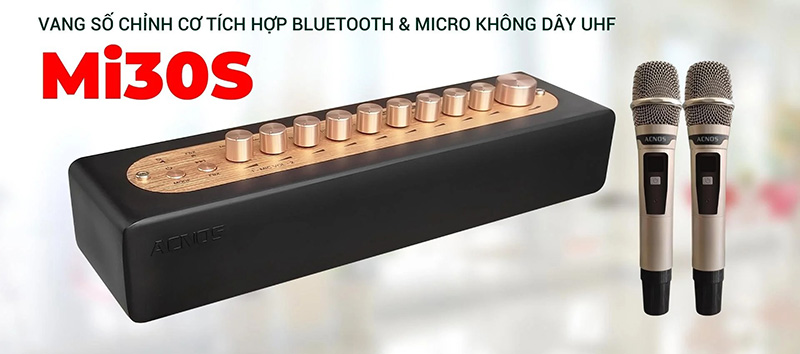 Vang số chỉnh cơ k&egrave;m micro Acnos Mi30S