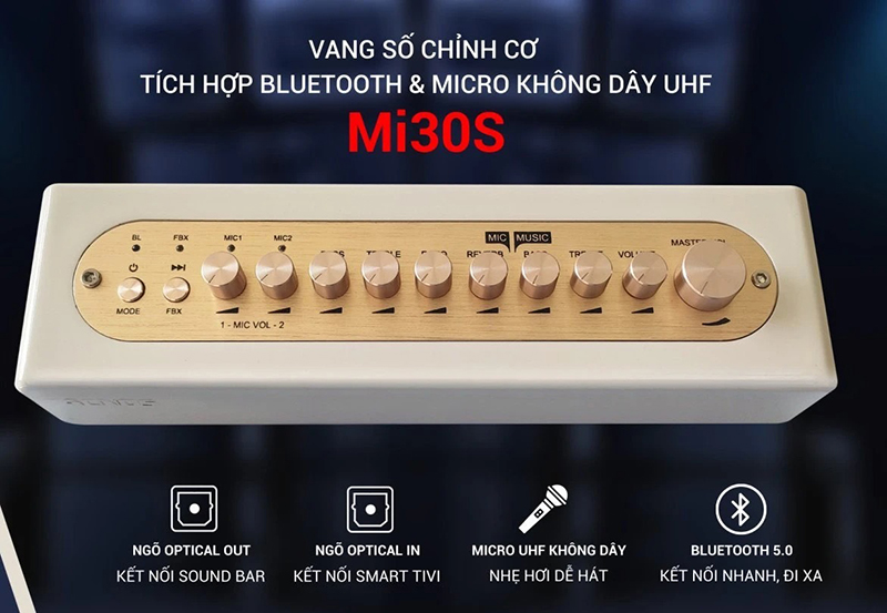 Vang số chỉnh cơ k&egrave;m micro Acnos Mi30S