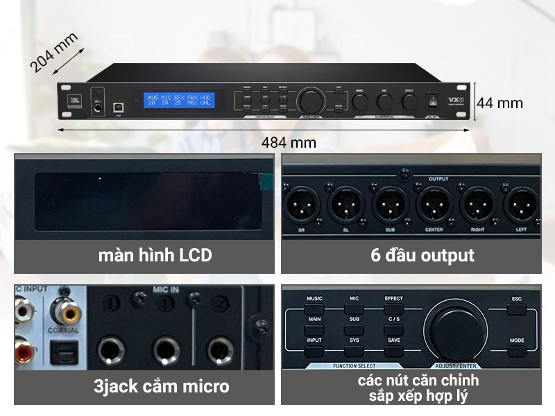 Vang số JBL VX8