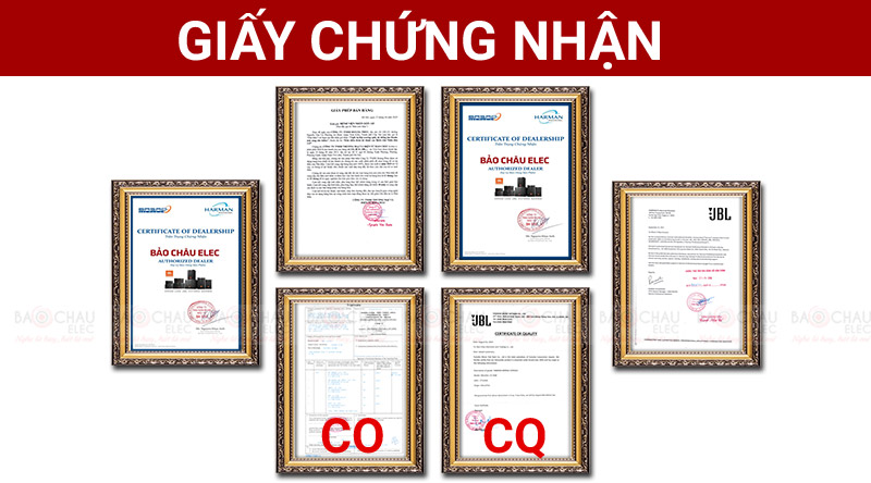 Chứng nhận CO, CQ hãng JBL