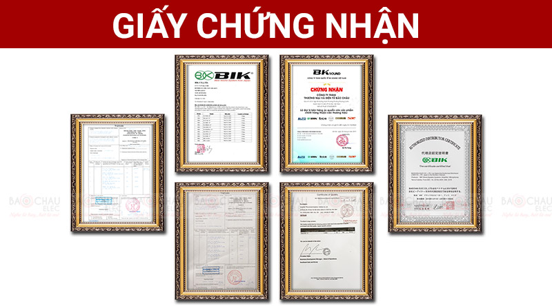 Chứng nhận Co, CQ, của hãng bik