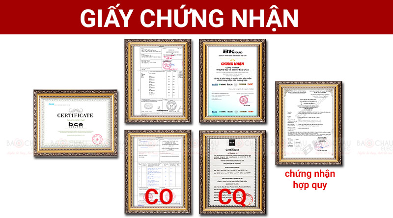giấy chứng nhận chất lượng micro bce