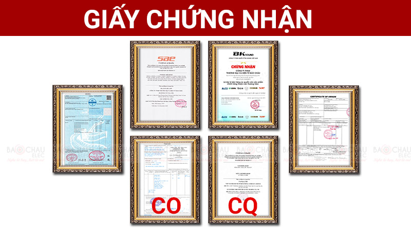 Giấy chứng nhận nhập khẩu CO, CQ của h&atilde;ng SAE