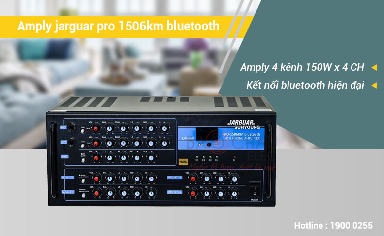 Amply Jarguar pro 1506km Bluetooth cho công suất 150W/ CH