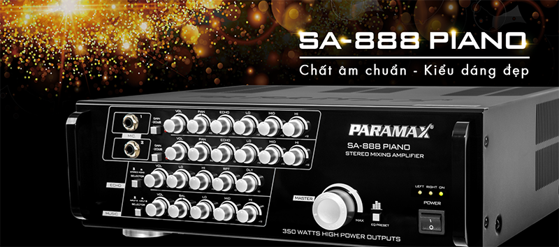 Amply Paramax SA 888 Piano New 2018 kiểu dáng đẹp, chất âm chuẩn