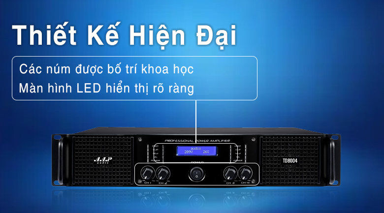 Cục đẩy c&ocirc;ng suất AAP TD8004 (4 k&ecirc;nh) sử dụng mạch class D