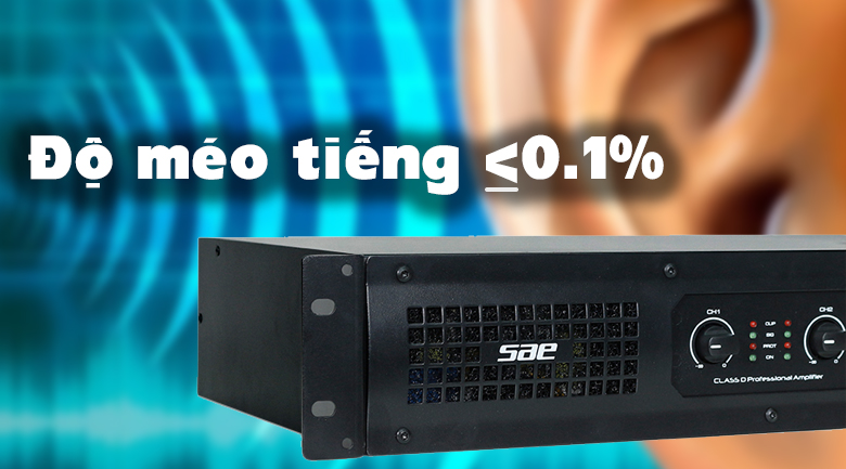 SAE CT12000X khuếch đại âm thanh ra loa cực kỳ trong, sạch