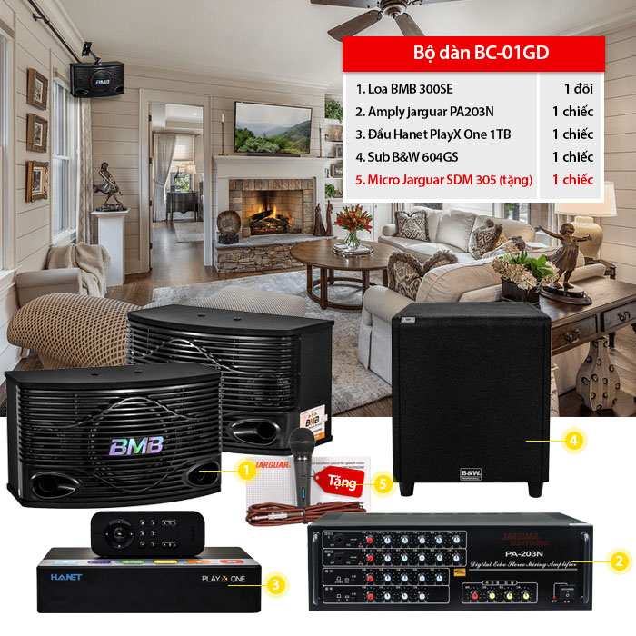 Dàn karaoke gia đình BC-01GD