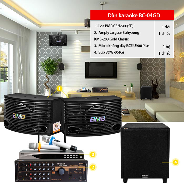 D&agrave;n karaoke gia đ&igrave;nh BC-04GD h&aacute;t hay, gi&aacute; tốt