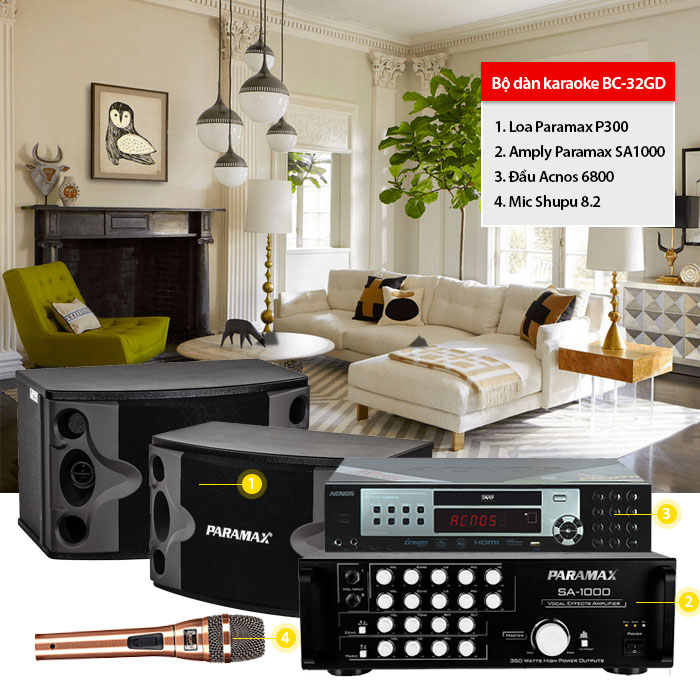 Dàn karaoke gia đình giá rẻ BC-32GD