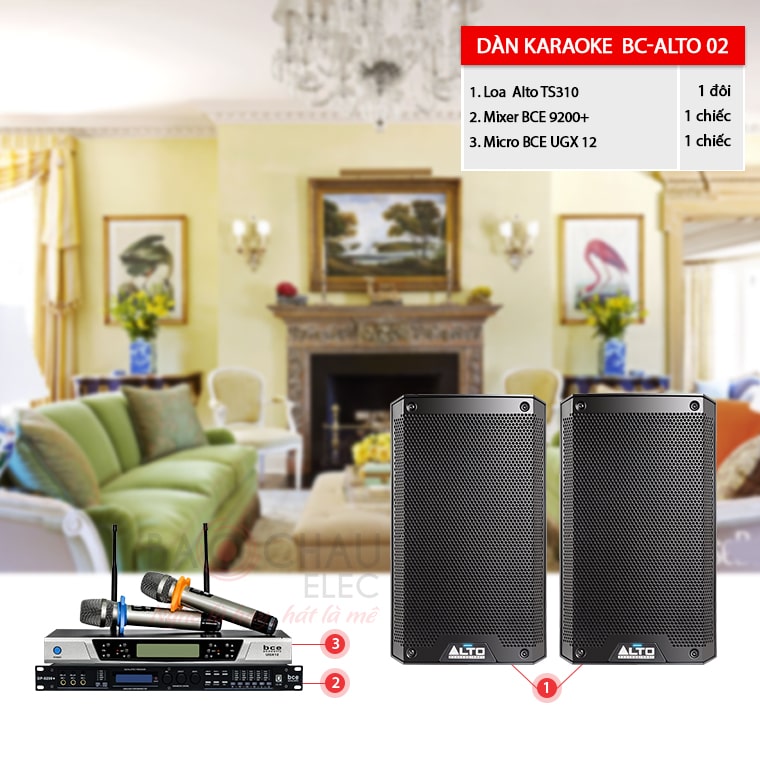 Dàn karaoke gia đình BC-ALTO 02 hiện đại, tiện dụng