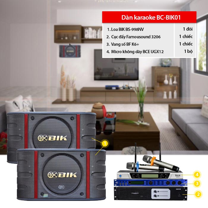 Dàn karaoke gia đình BC-BIK01 giá tốt