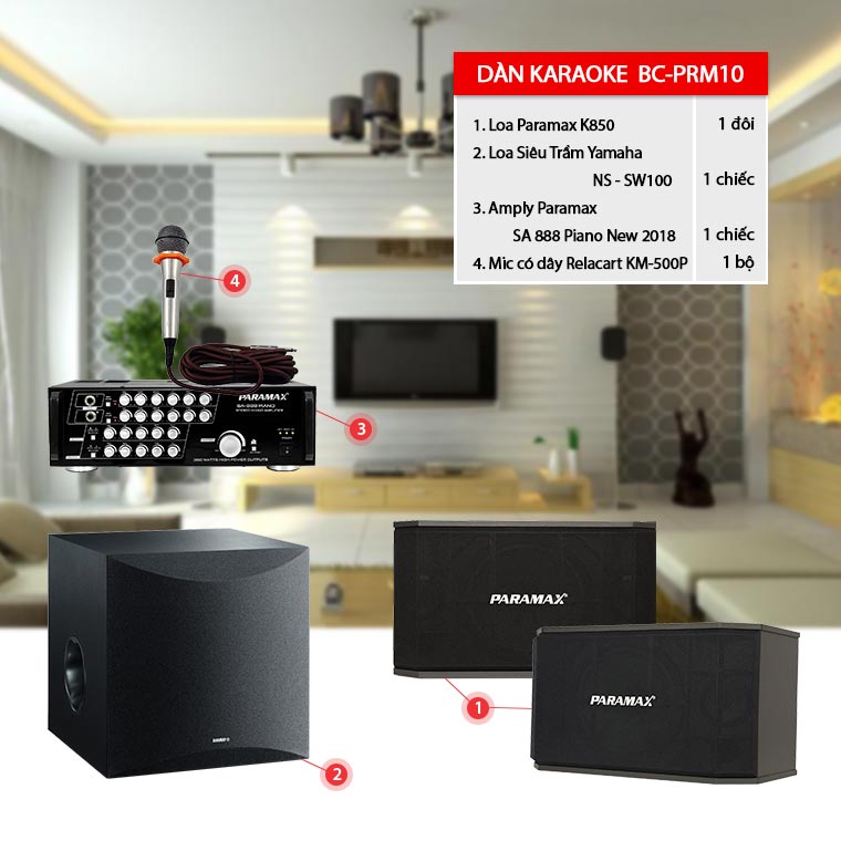 Dàn karaoke Paramax BC-PRM10 hát cực hay