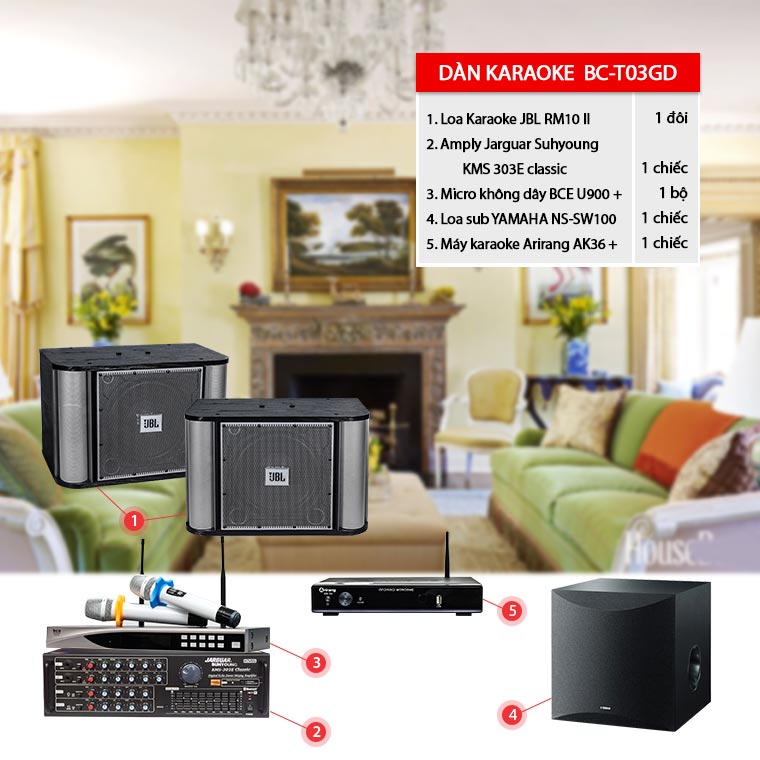 Dàn karaoke gia đình BC-T03GD