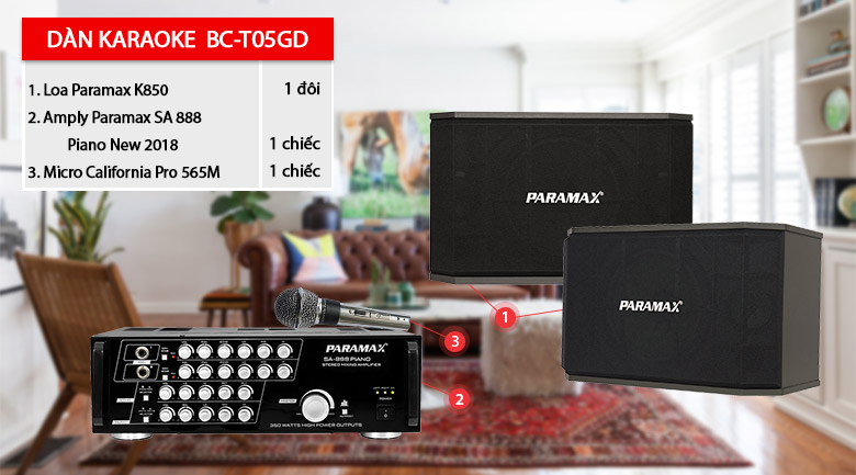 Bộ dàn karaoke gia đình BC-T05GD