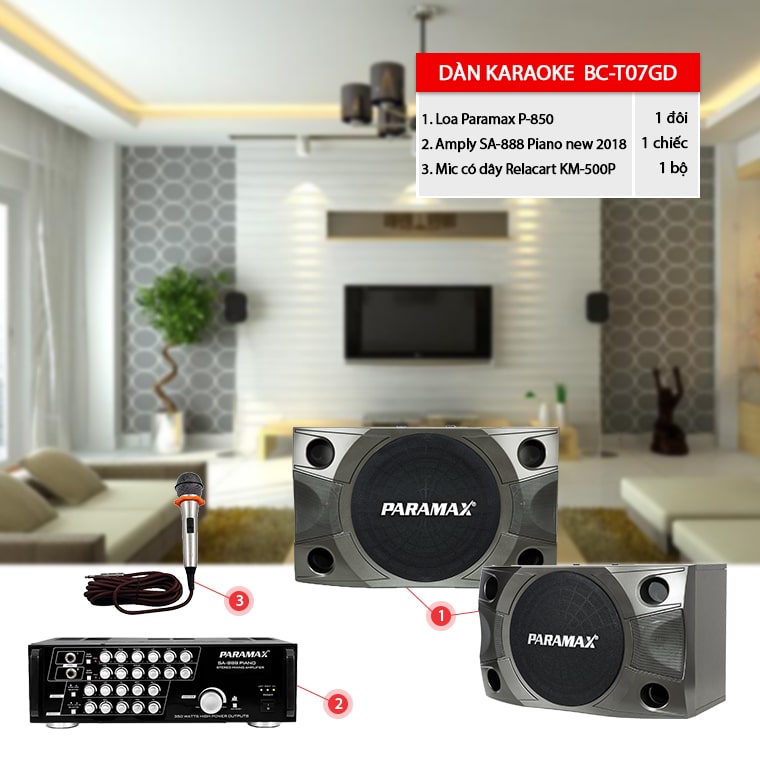 dàn karaoke gia đình BC- T07GD