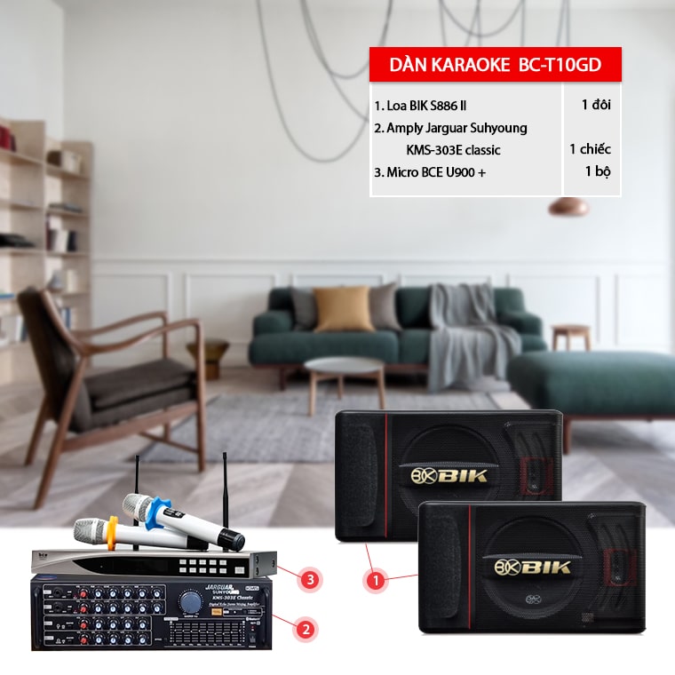 Dàn karaoke gia đình BC-T10GD hát hay, giá tốt