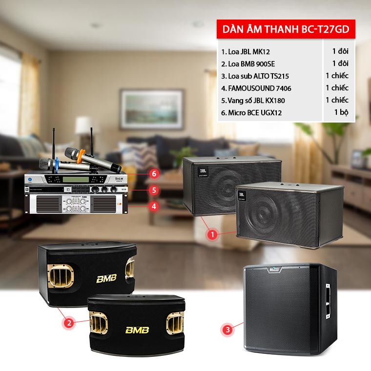 Dàn karaoke gia đình BC-T27GD
