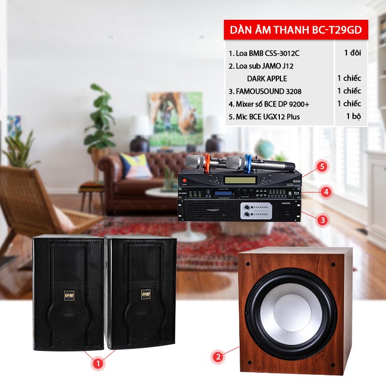 Dàn karaoke gia đình BC-T29GD hát cực hay