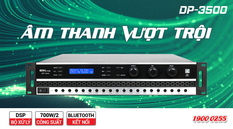 Đẩy liền vang BKSound DP 3500 xử lý âm thanh cực hay