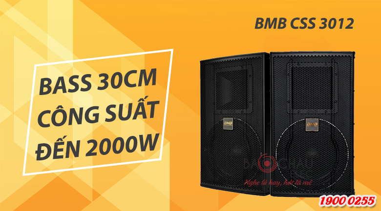 Loa karaoke BMB CSS-3012 hoạt động với mức công suất cực đại lên đến 2000w