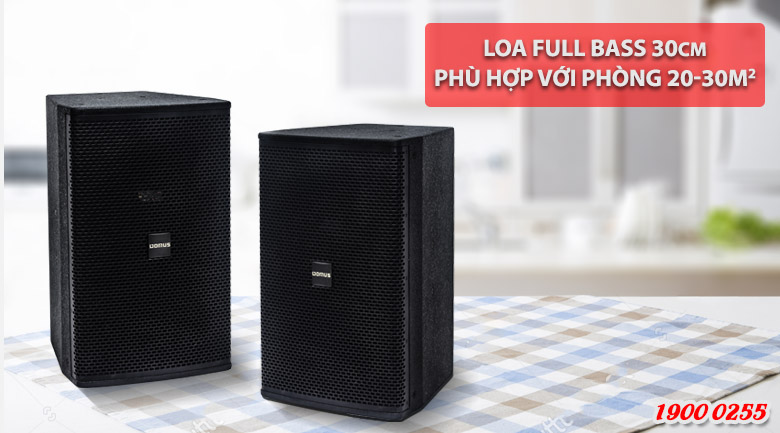 Loa karaoke Domus DP 6120 phù hợp với phòng 20 - 30m2
