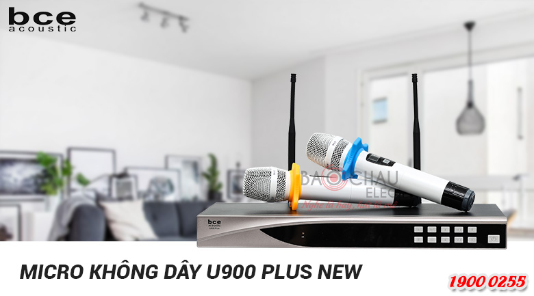 Micro không dây BCE U900 Plus New có cả, biến tự ngắt giúp tiết kiệm pin