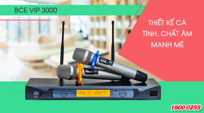 Micro không dây BCE VIP3000 thiết kế mạnh mẽ, cá tính