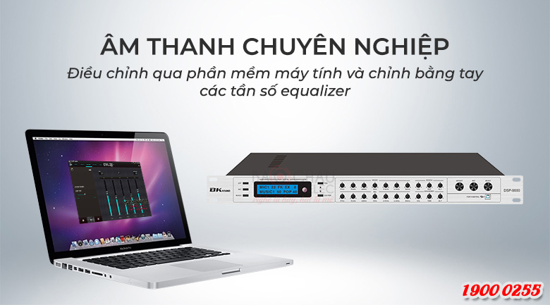 Dễ dàng hiệu chỉnh Vang số chỉnh cơ BK Sound DSP-9000 qua phầm mềm