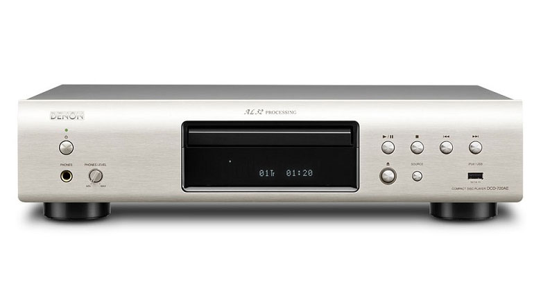 Đầu Denon DCD-720AE sở hữu kích thước nhỏ gọn, mặt trước được cấu tạo với nhôm phay sang trọng