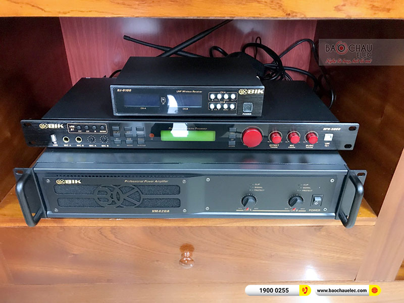 Lắp đặt dàn karaoke trị giá hơn 30 triệu cho anh Triều tại Thái Bình (Domus DP 6100, BIK BPR-5600, BIK VM 420A…)