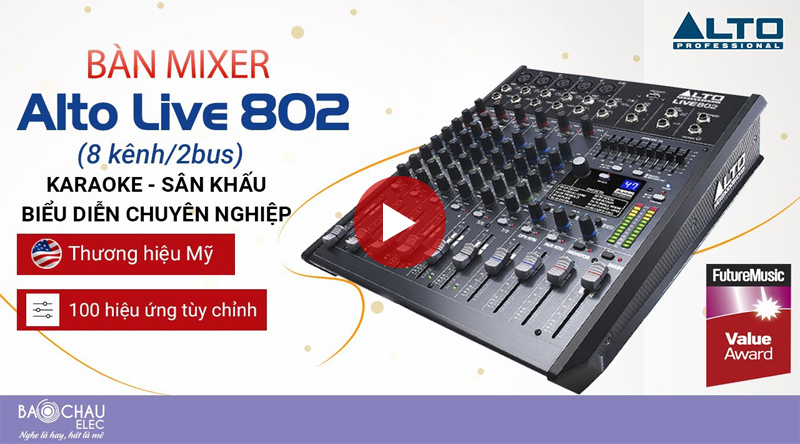 B&agrave;n mixer Alto Live 802