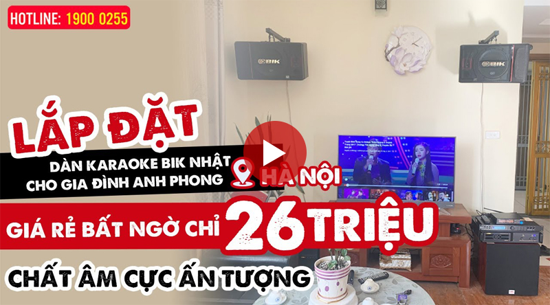 Dàn karaoke gia đình anh Phong