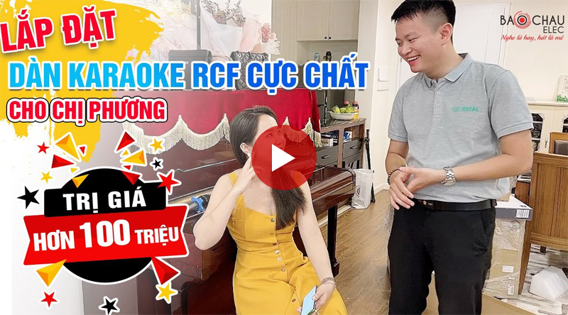 Lắp đặt dàn karaoke RCF cao cấp đến từ ITALY cho chị Phương