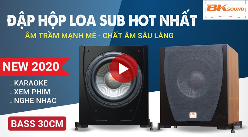 Đập hộp loa sub BKsound SW612 Bass 30, giá rẻ, hát karaoke, nghe nhạc, xem phim uy lực mạnh mẽ