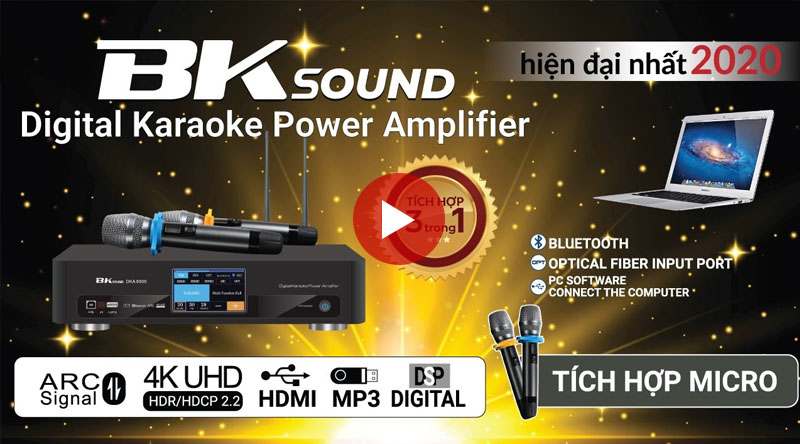Digital Karaoke Power Amplifier BKSound DKA 6500 (K&egrave;m micro kh&ocirc;ng d&acirc;y)