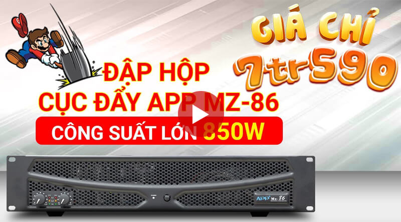 video giới thiệu cục đẩy công suất app mz86