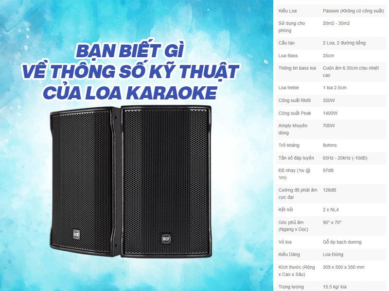 Bạn biết g&igrave; về th&ocirc;ng số kỹ thuật của loa karaoke