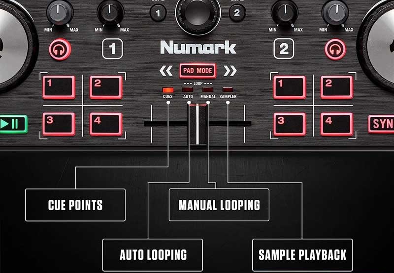 Bàn DJ di động Numark DJ2GO2 Touch