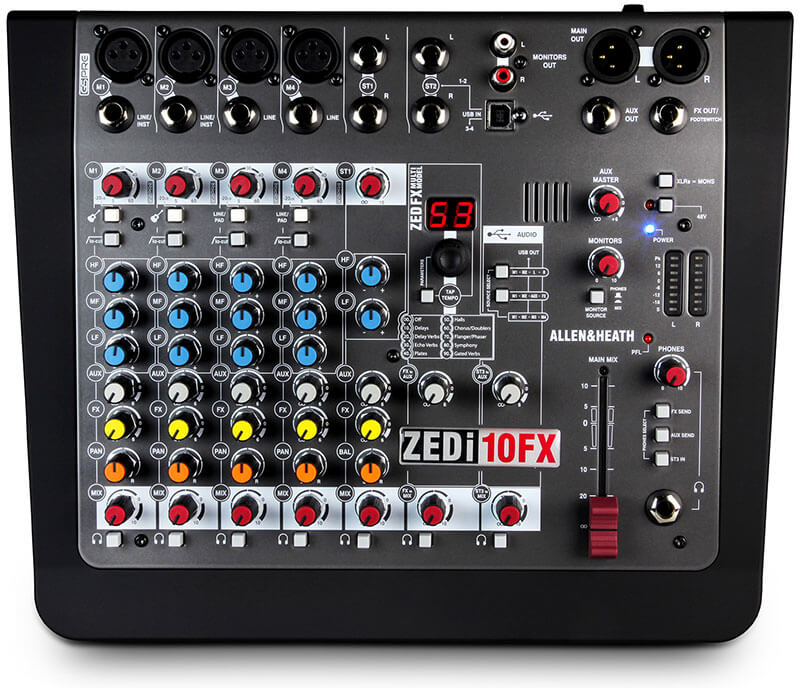 B&agrave;n mixer Allen & Heath ZEDi-10FX