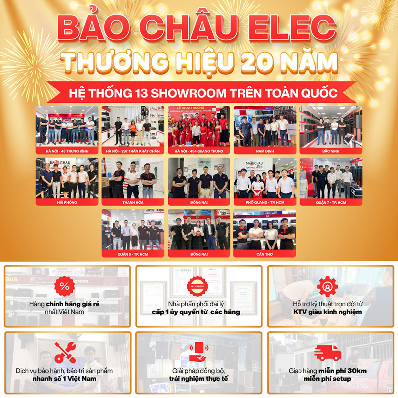 Hệ thống showroom Bảo Châu Elec